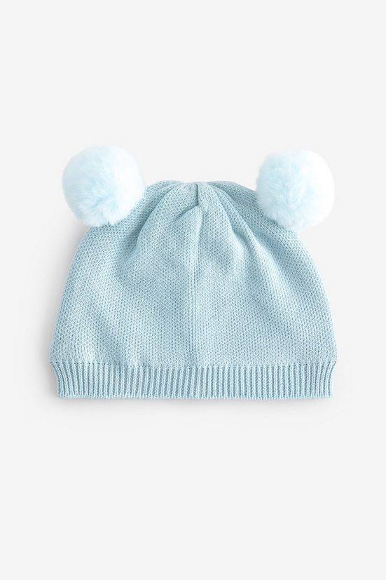 NEXT Bommelmütze Baby-Strickmütze mit zwei Bommeln 1-St mehr
