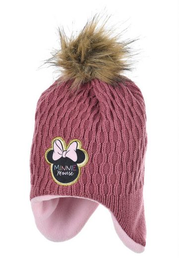 DISNEY MINNIE MOUSE Bommelmütze Baby Mädchen Winter-Mütze Strick-Bommel-Mütze mehr