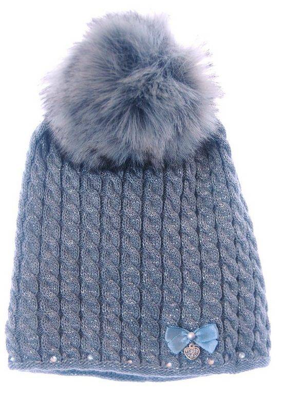 LA BORTINI Bommelmütze Mütze Wintermütze Bommelmütze für Baby und Kindermütze 46 48 50 52 mehr