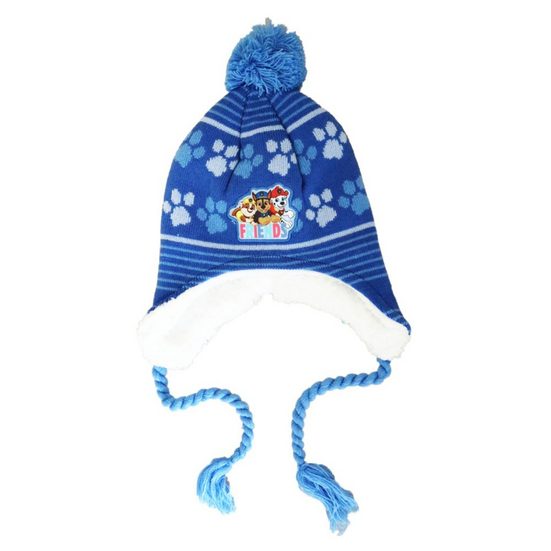 PAW PATROL Bommelmütze Paw Patrol Chase Rubble Kinder Mütze Gr. 48 oder 50 mehr