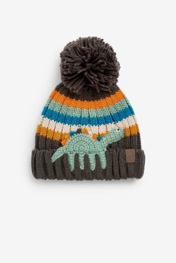 NEXT Bommelmütze Strickmütze mit Dinosauriermotiv 1-St mehr