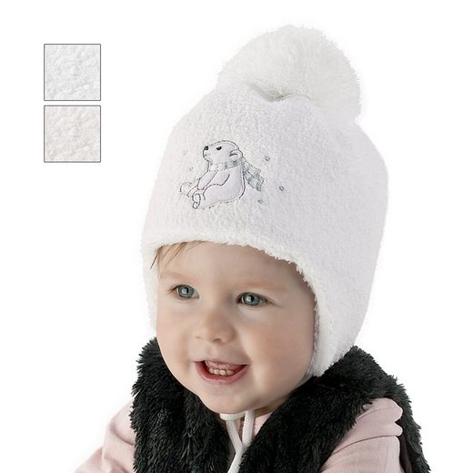 F.P.H. MAJA Fleecemütze Wintermütze Bindemütze Bommelmütze Babymütze mit Fleece gefüttert mehr im Angebot