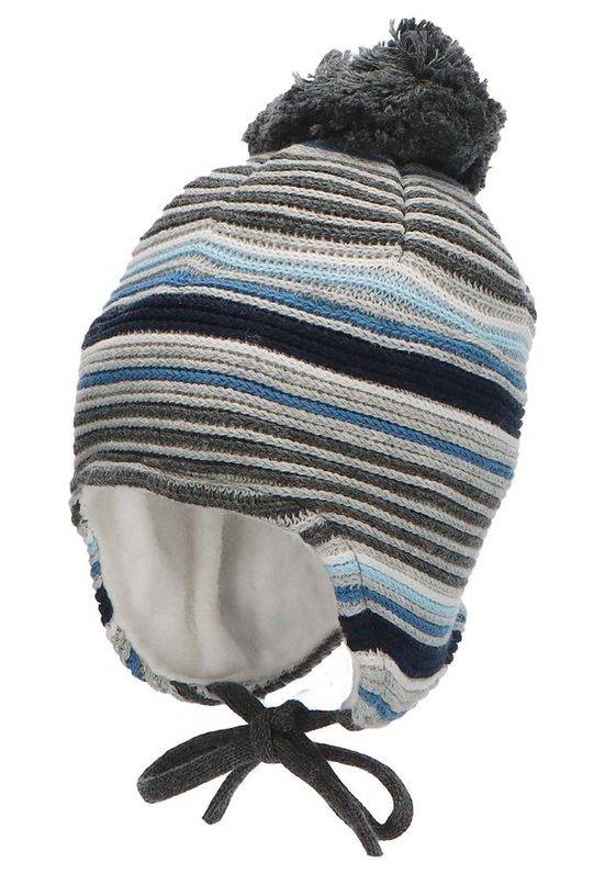 STERNTALER® Strickmütze GOTS Bommelmütze Streifen 1-St mehr