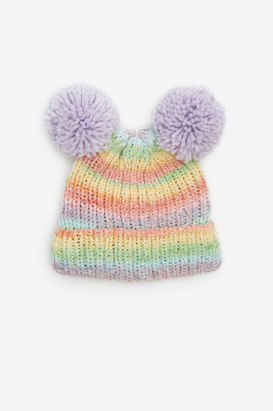 NEXT Strickmütze Strickmütze mit doppeltem Bommel 1-St mehr