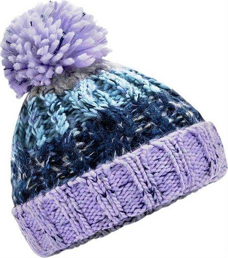 NEVERLESS Bommelmütze Baby Wintermütze Mädchen Strickmütze Grobstrick Bunt Effektgarn Bommelmütze Kleinkind Neverless® mehr