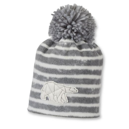 STERNTALER® Ohrenmütze Wintermütze Bommelmütze mit Eisbär-Applikation gestreift mehr Online