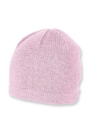 STERNTALER® Strickmütze OCS Strickmütze (1-St., Wintermütze gefütterte und ideal für kalte Tage) Strick Beanie Kinder aus weicher Baumwolle unifarben mehr Auslauf