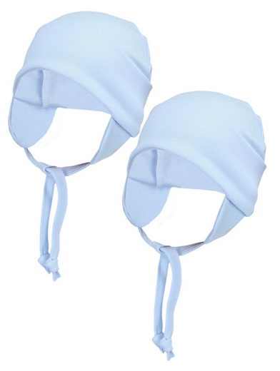 TUPTAM Erstlingsmütze TupTam Baby Erstlingsmütze mit Ohrenklappen 2er Pack mehr