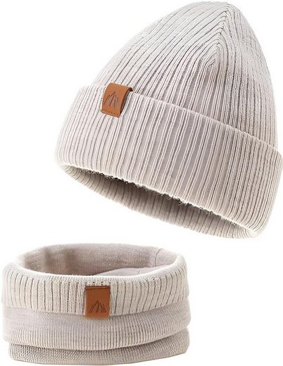 DIYARTS Beanie (Vielseitiges Baby-Set, Kindermütze, 2-St., Kuschelige Eleganz für Kleine, Kinder) Leicht & Atmungsaktiv, Doppellagiges Acryl-Design, Wintermütze mehr