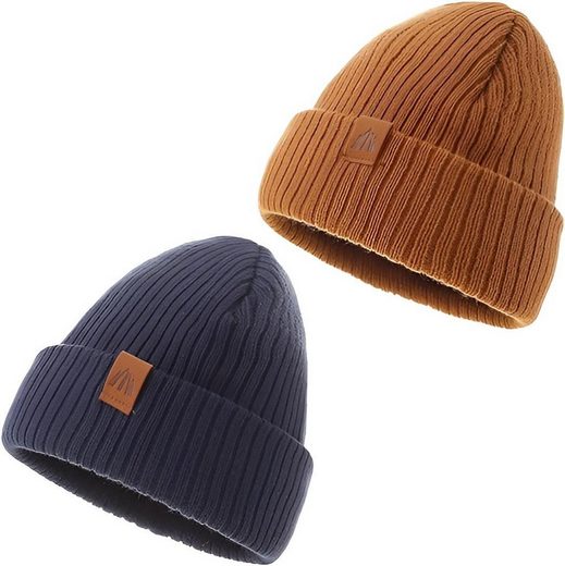 DIYARTS Beanie (Vielseitiges Baby-Set, Kindermütze, 2-St., Kuschelige Eleganz für Kleine, Kinder) Leicht & Atmungsaktiv, Doppellagiges Acryl-Design, Wintermütze mehr Verkauf