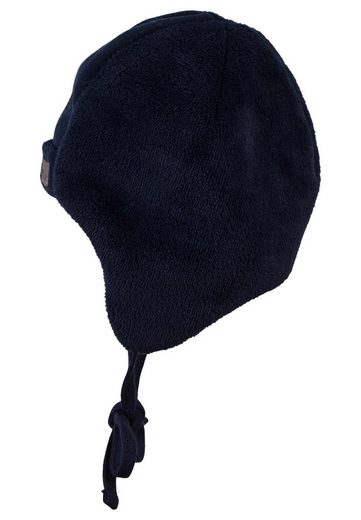 STERNTALER® Schlupfmütze Mütze (1-St., Wintermütze mit Bärchen Motiv, Bindeband und Ohrenschutz) Baby Beanie Mütze aus weichem Teddyflausch unifarben mehr Fabrikverkauf