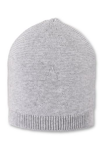 STERNTALER® Strickmütze GOTS Strickmütze 1-St., Kinder Strickmütze mit eingestricktem Stern ideal für den Winter) Wintermütze Baby gefüttert mit Baumwollfleece (Bio mehr Schlussverkauf