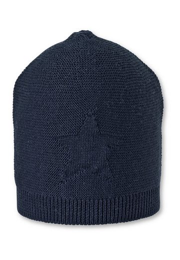STERNTALER® Strickmütze GOTS Strickmütze 1-St., Kinder Strickmütze mit eingestricktem Stern ideal für den Winter) Wintermütze Baby gefüttert mit Baumwollfleece (Bio mehr Schlussverkauf