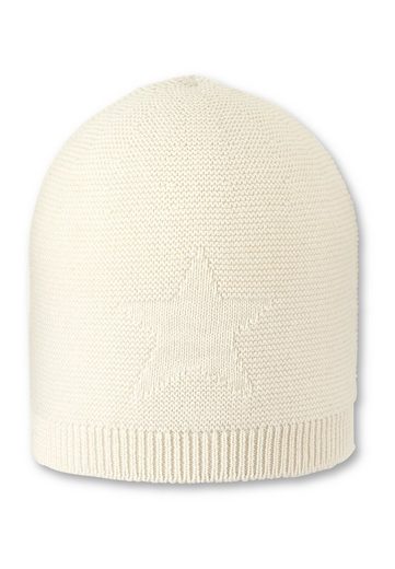 STERNTALER® Strickmütze GOTS Strickmütze 1-St., Kinder Strickmütze mit eingestricktem Stern ideal für den Winter) Wintermütze Baby gefüttert mit Baumwollfleece (Bio mehr