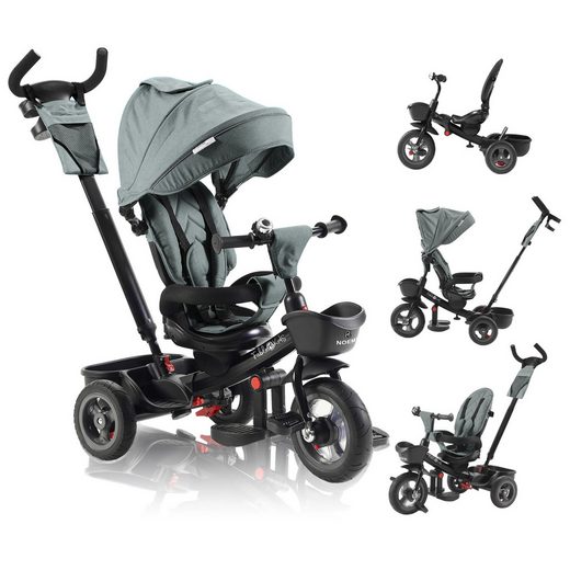 FABLEKIDS Dreirad NOEMI 5in1 Kinderdreirad Kinder Lenkstange Fahrrad Baby Kinderwagen mehr