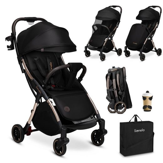 LIONELO Kinder-Buggy JULIE ONE Fußdecke,Getränkehalter,bis 22KG [Airline-Gepäck] mehr