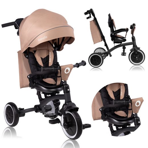 LIONELO Dreirad-Kinderwagen TRIS PLUS Inklusive Glocke, Tasche und Becherhalter/ab 9 Monaten mehr