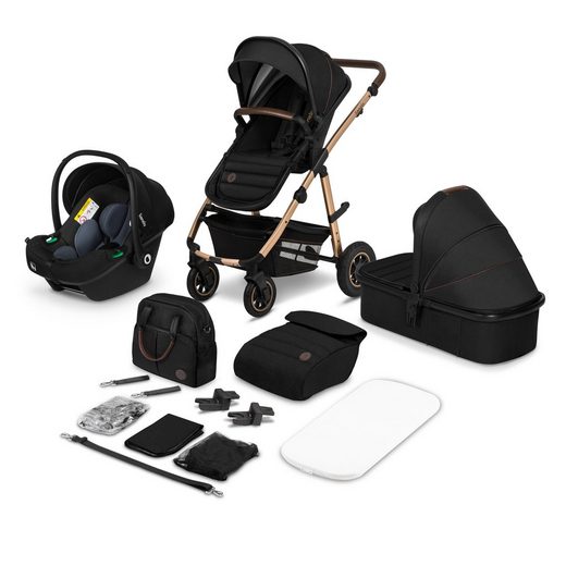 LIONELO Kombi-Kinderwagen Amber 3in1 babyschale 0-13kg Tasche Moskitonetz Regenschutz 3in1 mehr
