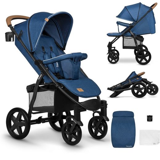 LIONELO Kinder-Buggy ANNET PLUS Fußdecke, großer Korb, ab 0 bis 36 Monate mehr