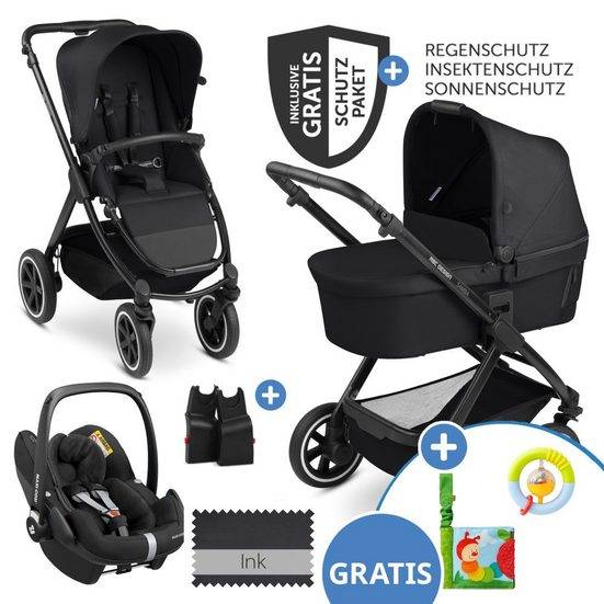 ABC DESIGN Kombi-Kinderwagen Samba - 3in1 - Ink Kinderwagen Buggy Set mit Babywanne, Maxi Cosi Pebble Pro & Zubehör mehr Verkauf