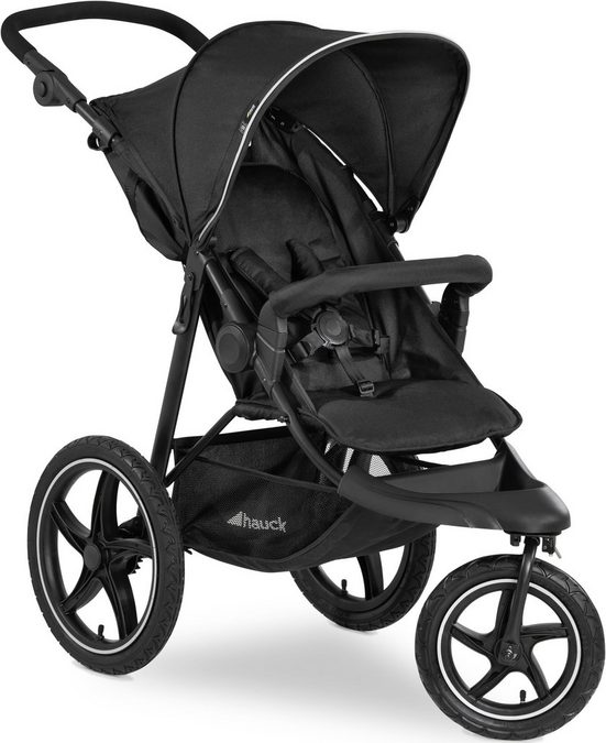HAUCK Dreirad-Kinderwagen Runner 2, black Kinderwagen, Jogger mit schwenk- und feststellbarem Vorderrad mehr Angebote