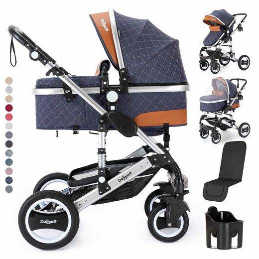 DALIYA® Kombi-Kinderwagen BAMBIMO 2in1 Kinderwagen & Buggy, mit Belüftung, Sportsitz, Alu-Rahmen (9-tlg), 2in1 Kinderwagen, Babywanne & Sportsitz, 1-Falt-Klicksystem, Alurahmen mehr Fabrikverkauf