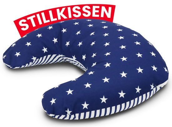 AMILIAN Stillkissen Lagerungskissen - Seitenschläferkissen - Stillkissen klein Schwangerschaftskissen zum Schlafen, pregnancy pillow mit Füllung inkl. Bezug mit Stickerei (60x42 cm), für Mütter und Babys mehr Kostenloser Versand international