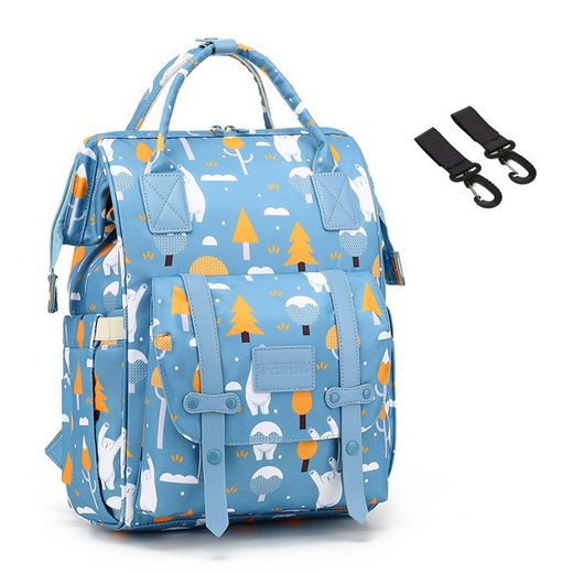 REDOM Wickelrucksack Wickeltasche Rucksack Baby Multifunktions-Babytaschen wasserabweisend (Windeln Babyflasche Milchfläsche Rucksack Tasche mit USB-Anschluss, Multifunktional, Babytasche, Wickelrucksack), mit Kinderwagen-Haken Sonderangebote