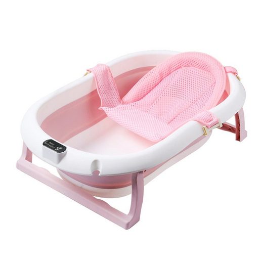 DAKYAM Babybadewanne Faltbadewanne Badewanne Babywanne, Größe: 80 cm × 50 cm × 21 cm mit verstellbarer Netz–Matratze mehr Zeitbegrenzte Promotion
