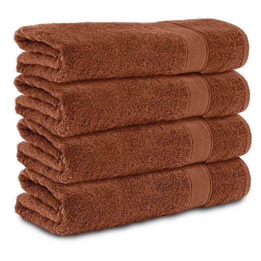 KOMFORTEC Badetücher 100% Baumwolle, 470 g/m² Frottee (4-St), Handtücher 70x140 cm Set, Weich mehr Super Rabatt