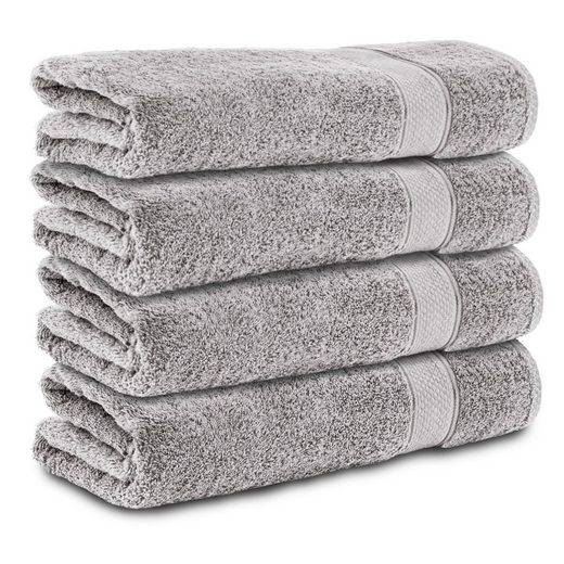 KOMFORTEC Badetücher 100% Baumwolle, 470 g/m² Frottee (4-St), Handtücher 70x140 cm Set, Weich mehr Kostenloser Versand international