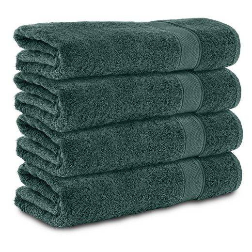 KOMFORTEC Badetücher 100% Baumwolle, 470 g/m² Frottee (4-St), Handtücher 70x140 cm Set, Weich mehr Begrenzt auf 3 Tage
