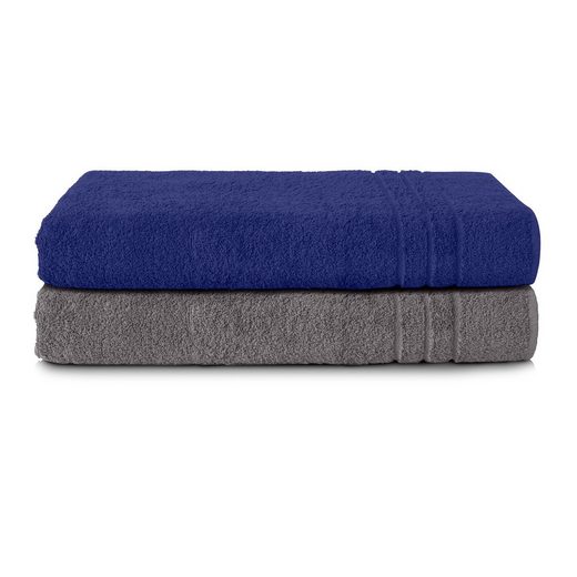 KOMFORTEC Saunatuch 80x200 cm Saunatücher Set aus 100% Baumwolle Frottee (2-St), XXL, Weich, Groß, Schnelltrocknend mehr Riesige Rabatte