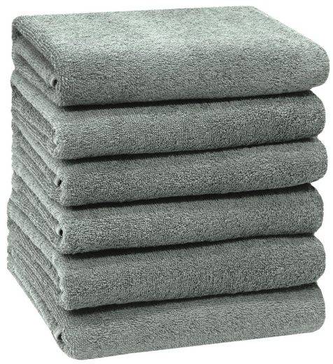 ZOLLNER Handtücher Walkfrottier (6-St), 50 x 100 cm, 100% Baumwolle, vom Hotelwäschespezialisten mehr Schlussverkauf
