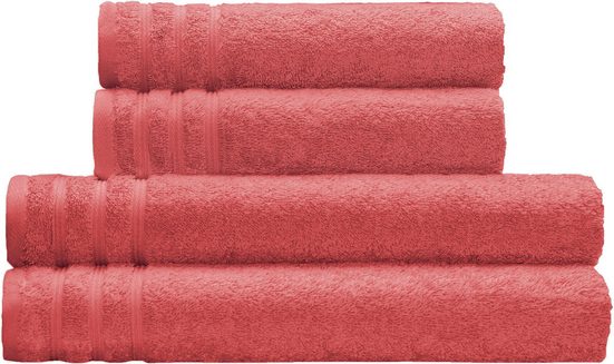 KLEINE WOLKE Handtuch Set Royal Frottier (Set, 4-St), Uni Farben, Handtücher, Duschtücher, Bordüre, weich mehr Flash Sale