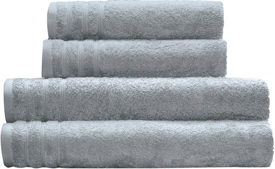 KLEINE WOLKE Handtuch Set Royal Frottier (Set, 4-St), Uni Farben, Handtücher, Duschtücher, Bordüre, weich mehr Flash Sale