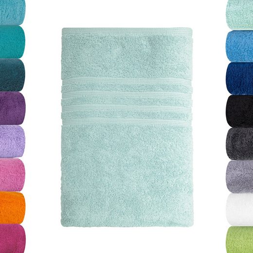 LAVEA Badetuch Bali 100x150cm aus 100% Bio-Baumwolle, einzigartig weiches Badetuch mit 500 g/m² (1-St), hochwertiges und nachhaltiges Premium Strandtuch – saugstarke Faser mehr Saisonschlussverkauf