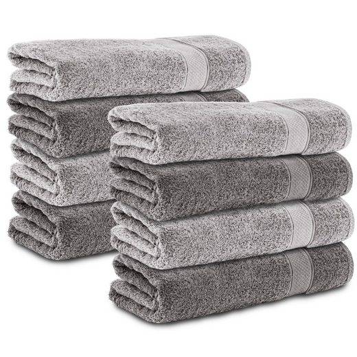 KOMFORTEC Handtücher 100% Baumwolle, 470 g/m² Frottee (8-St), Badetücher 50x100 cm Set, Weich mehr JETZT KAUFEN