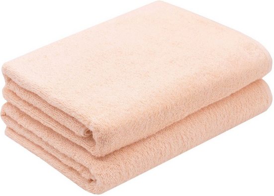 ZOLLNER Duschtücher Walkfrottier (2-St), 70 x 140 cm, 100% Baumwolle, alle Farben bis 95°C waschbar mehr Begrenztes Angebot