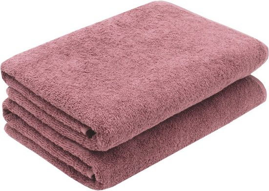 ZOLLNER Duschtücher Walkfrottier (2-St), 70 x 140 cm, 100% Baumwolle, alle Farben bis 95°C waschbar mehr Online Shopping
