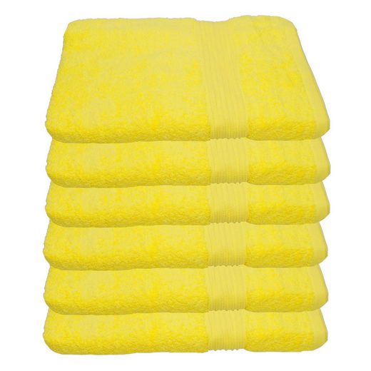 JULIE JULSEN Handtücher 6-Handtücher-Fuchsia-Handtuch 50 x 100 cm Baumwolle (6-St) mehr Blitzangebot
