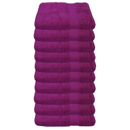 JULIE JULSEN Gästehandtücher 10-Gästehandtücher-Fuchsia-Gästetuch 30 x 50 cm Baumwolle (10-St) mehr Black Friday Preise