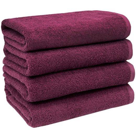ZOLLNER Handtücher Walkfrottier (4-St), 50 x 100 cm, 100% Baumwolle, alle Farben bis 95°C waschbar mehr Online Shopping
