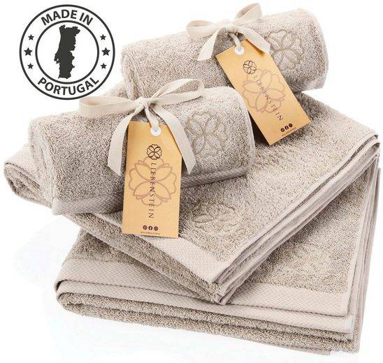 LIEBENSTEIN Handtuch Set Samtweiche Handtücher aus 100% Baumwolle (4-St), beige Frottiertücher, 2x 50x100 cm & 2x 70x140 cm mehr