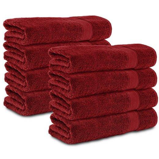 KOMFORTEC Badetücher 100% Baumwolle, 470 g/m² Frottee (8-St), Handtücher 70x140 cm Set, Weich mehr Sonderangebot der Fabrik