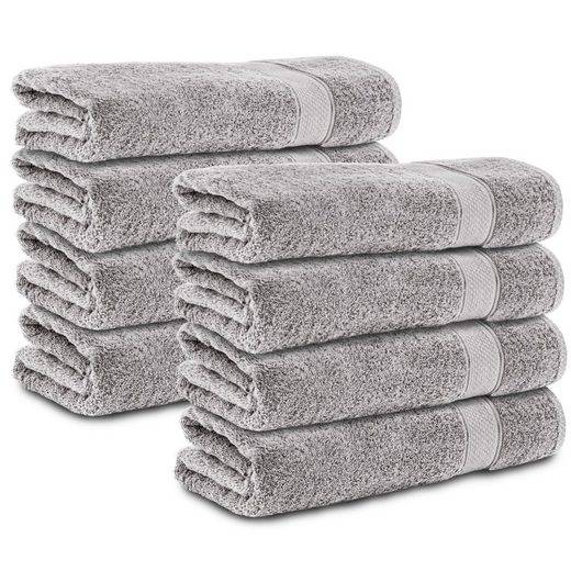 KOMFORTEC Badetücher 100% Baumwolle, 470 g/m² Frottee (8-St), Handtücher 70x140 cm Set, Weich mehr Super Rabatt