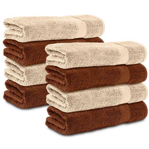 KOMFORTEC Badetücher 100% Baumwolle, 470 g/m² Frottee (8-St), Handtücher 70x140 cm Set, Weich mehr Clearance-Verkauf