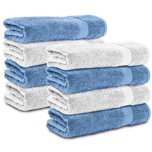 KOMFORTEC Badetücher 100% Baumwolle, 470 g/m² Frottee (8-St), Handtücher 70x140 cm Set, Weich mehr Clearance-Verkauf