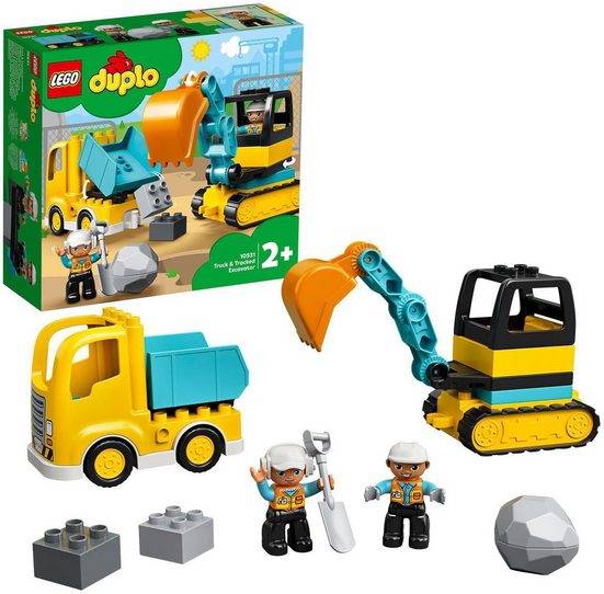 LEGO® Konstruktionsspielsteine Bagger und Laster (10931), LEGO® DUPLO® Town 20 St mehr Nur für heute