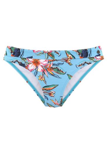 LASCANA Bikini-Hose Malia mit Umschlagbund mit tropischem Print mehr Heißer Verkauf